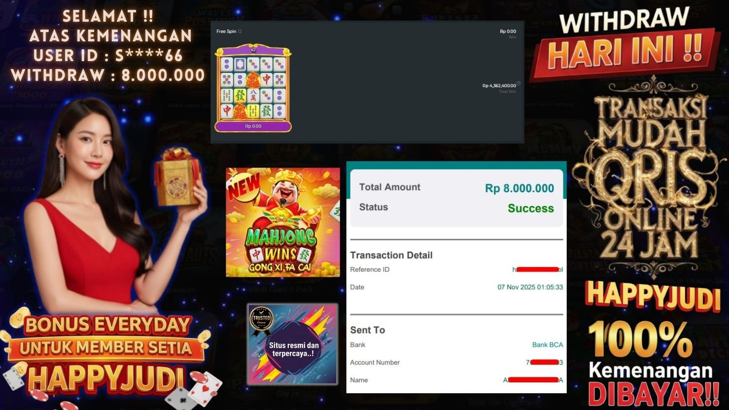 HAPPYJUDI JACKPOT SLOT MAHJONG WINS - GONG XI FA CAI